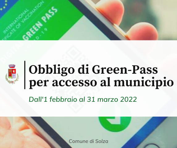 Obbligo di Green-pass per l'accesso al municipio 